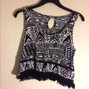 A black and white tank top